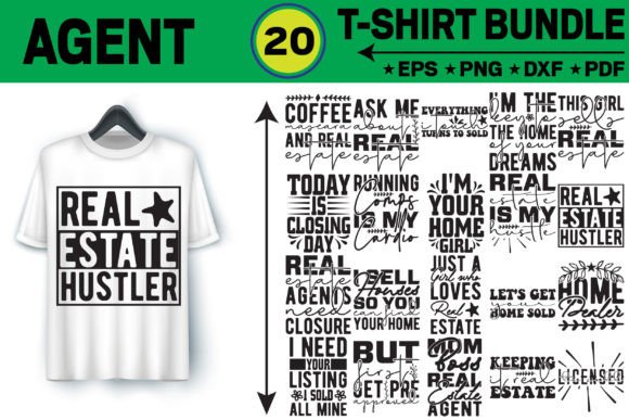 Agent T-Shirt Design Bundle: Real Estate Marketing Made Easy