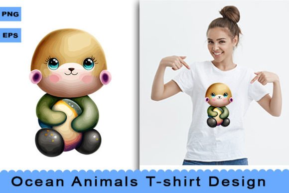 Dive into Creativity: Ocean Animals T-shirt Design for Your Projects