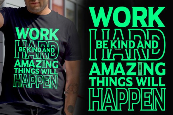 Hard Work Motivational Tshirt Design: Print-Ready Artwork for Your Brand
