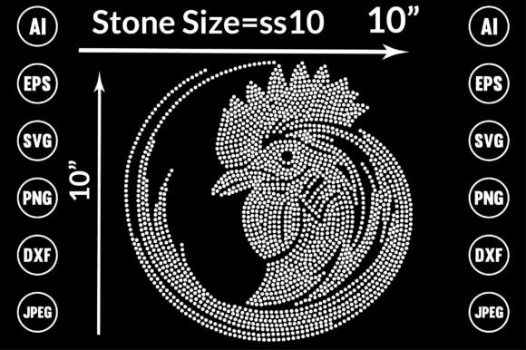 Hen Rhinestone Templates Design: Add Sparkle to Your Projects