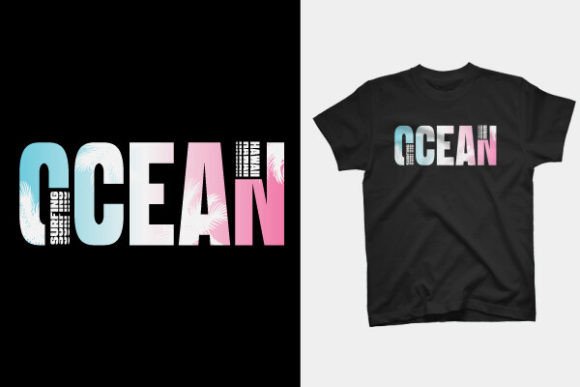 T Shirt Design - Hawaii Ocean: Creative Illustrations & Typography