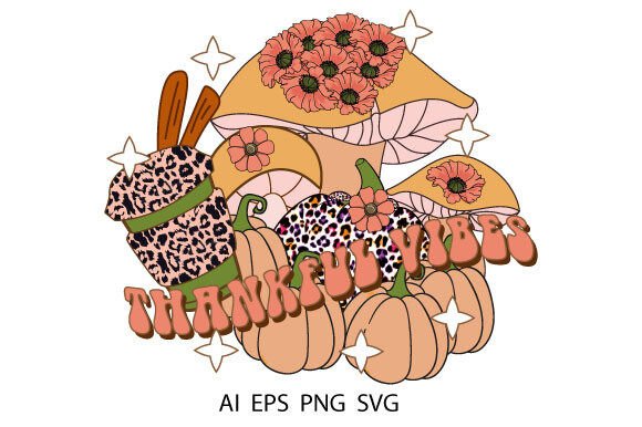 Warm Up Your Autumn Projects with Retro Thanksgiving Sublimation Design